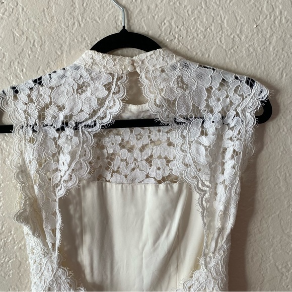 Alexis Delfine Saint Lucia Cap Sleeve Lace Romper Size S White Lace Romantic - Picture 5 of 11